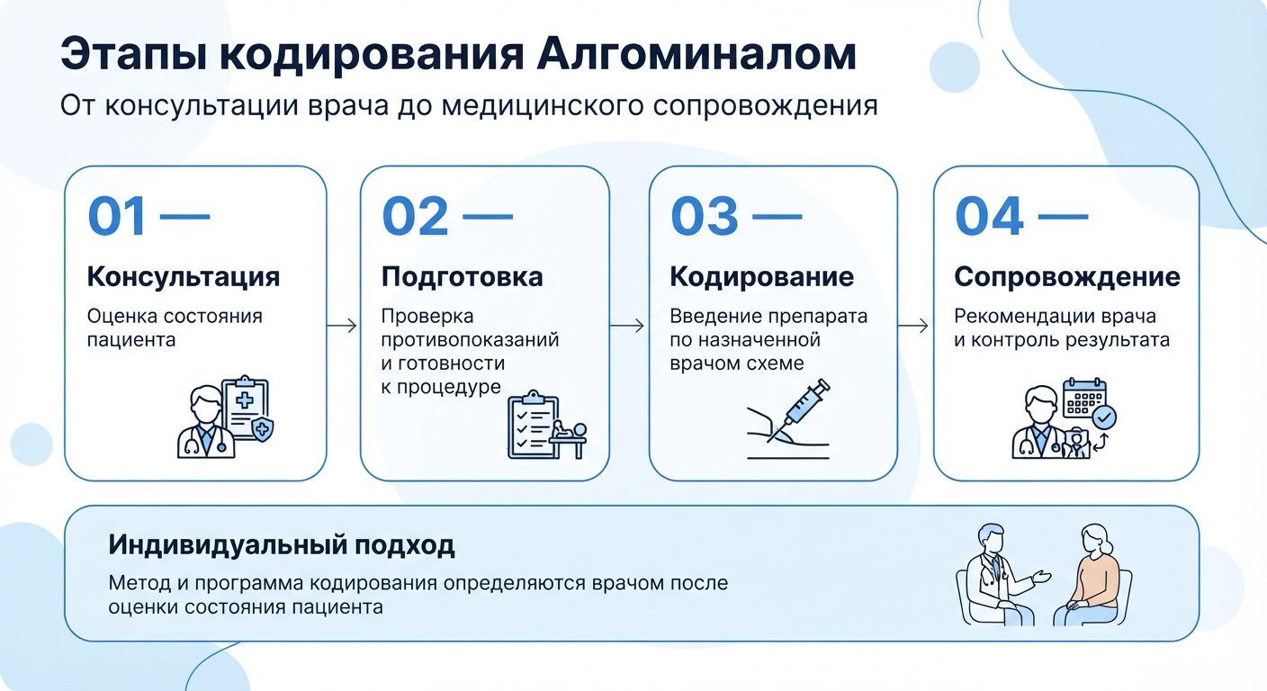 Кодирование препаратом «Алгоминал» в Новочеркасске инфографика